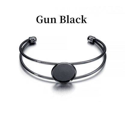 18 20 25mm Gold Bangle Bracelet Cabochon Base