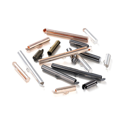 Crimp-Endkappen mit Schiebeverschluss, 30–50 Stück