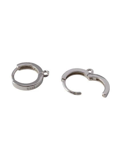Solid 925 Sterling Silver Leverback Earring Hook Connector, snap hook for earring