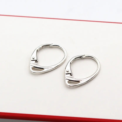 1 Pair Solid 925 Sterling Silver French Leverback Hinged Earring Wire Hook with Closed Jump Ring DIY Accessories Making Supplies