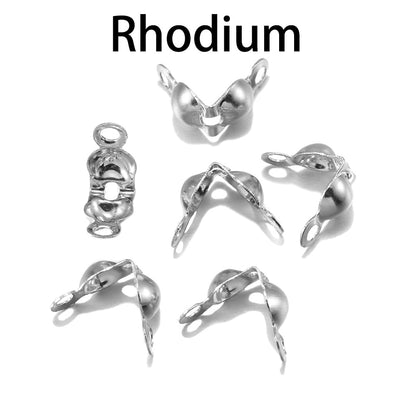 4 x 7 mm Kugelketten-Kalotten-Endklemmen, 100–200 Stück