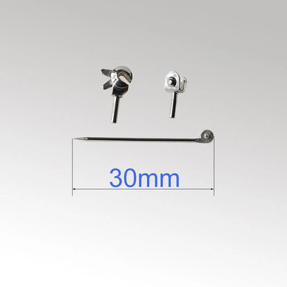 925 Sterling Silver Brooch Pin Backs For Jewelry Making , Silver Brooch Pin kit, Pin Back Straight Locking Jewelry Finding