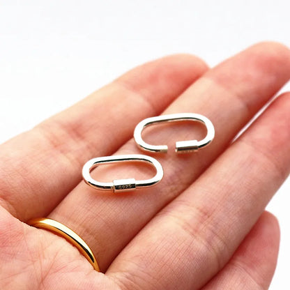1 PCS Solid 925 Sterling Silver Clasp with Crew  Key DIY Hook Components Accessories Making