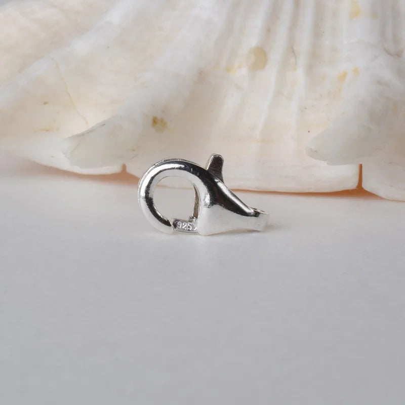 Solid 925 Sterling Silver Lobster Claw Clasp 8-16mm
