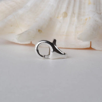 Solid 925 Sterling Silver Lobster Claw Clasp 8-16mm