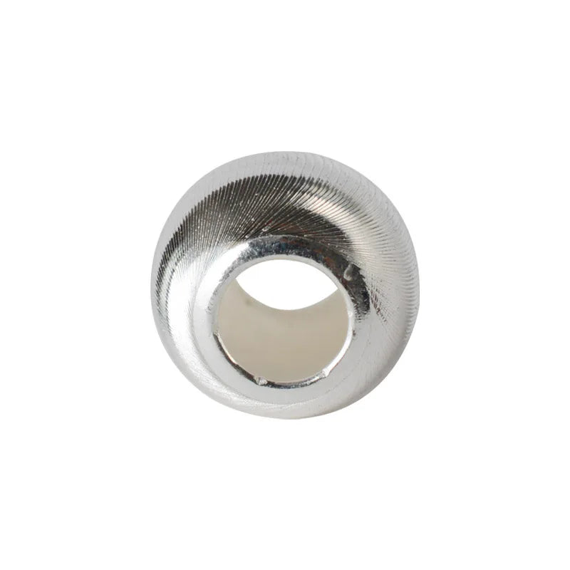 3mm-10mm Solid 925 Sterling Silver Loose Beads, Beautiful Cats Eye Silver Beads For Making Fashion Jewelry, 1 Piece
