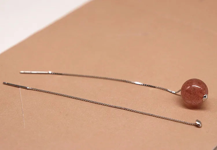 1 Pair Solid 925 Sterling Silver Earwire with Headpin EarThread Round Beads Jewelry Making DIY Finding Component Dangle Earring