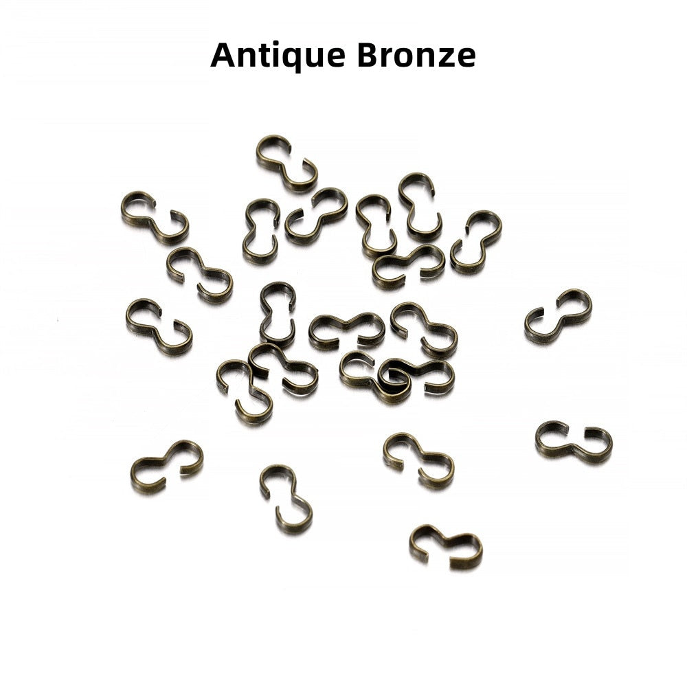 4x8mm Gold Clasp Connectors, 100pcs