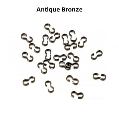 4x8mm Gold Clasp Connectors, 100pcs
