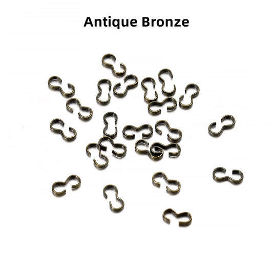 4x8mm Gold Clasp Connectors, 100pcs