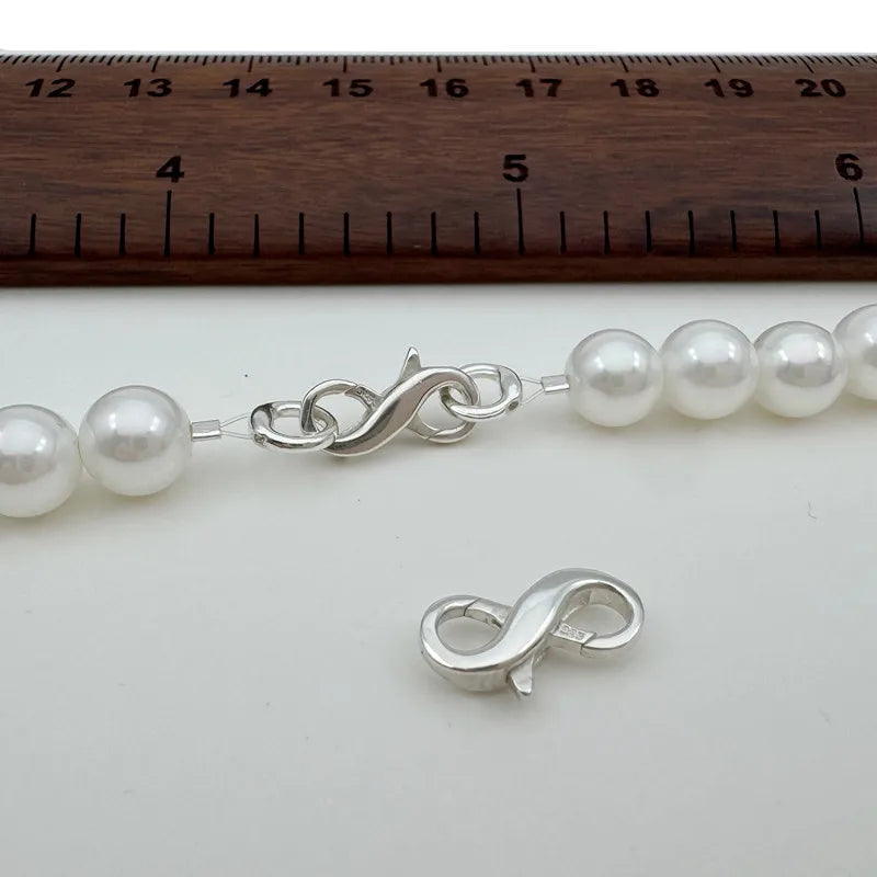 1PCS Solid 925 Sterling Silver Clasp Spring Connector Double Ended DIY Jewelry Making Accessories Finding