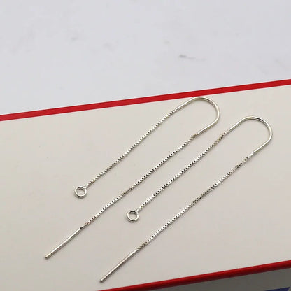 1Pair Solid 925 Sterling Silver Earring Wire Open Loop DIY Jewelry Making for Women Accessories Finding Hypoallergenic 1 Pair
