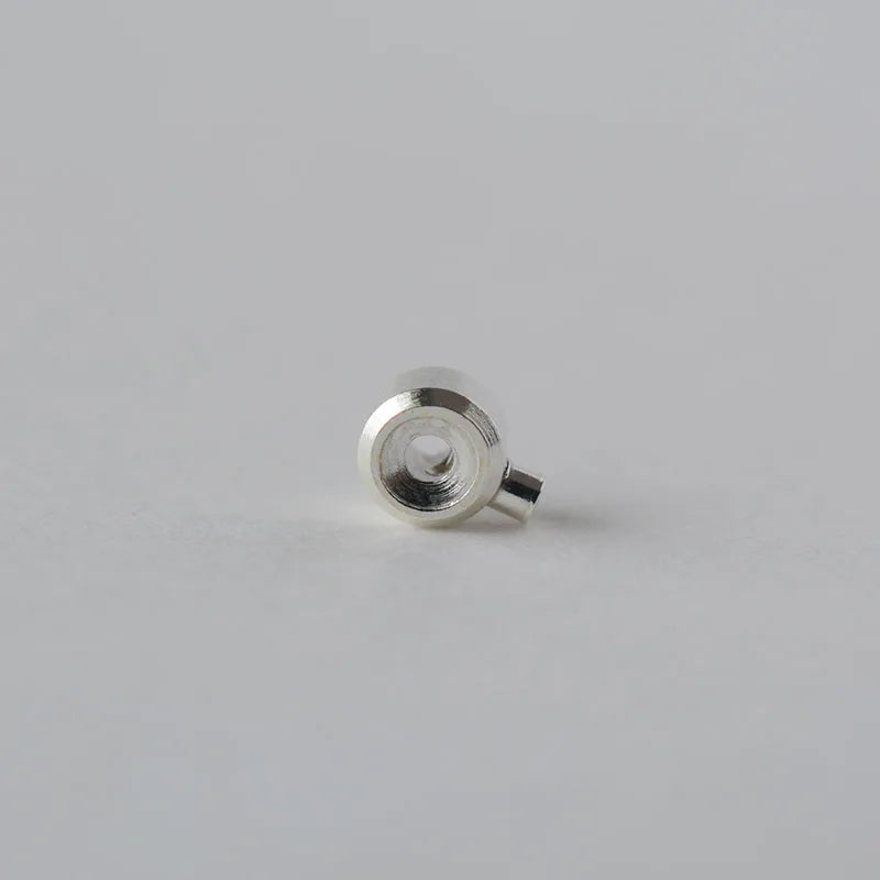 Sterling Silver Cord End Crimp Bead for jewelry making. Tube Crimp End Spacer Beads Tiny Stoppers for DIY Jewelry Craft Making