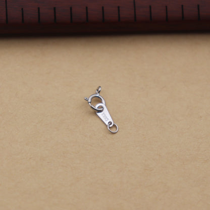 1Set Solid 925 Sterling Silver Double Hole Tag Clasp End Sring Necklace DIY Connector Bracelet String Components Finding