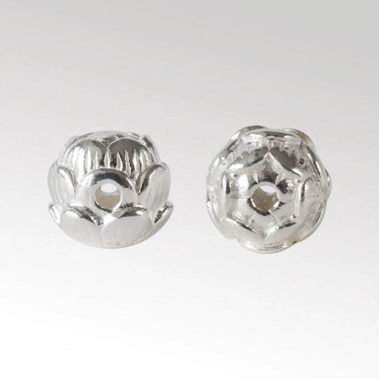 925 Sterling Silver lotus beads, DIY Silver Loose beads for Jewelry Making Findings