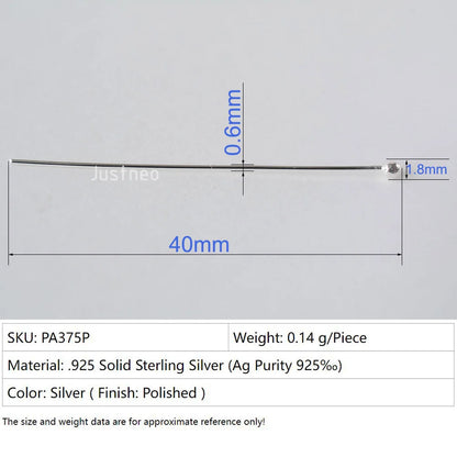 925 Sterling Silver Ball Head Pins For Jewelry Making, Silver Round Bead Head Pins, Silver Findings Head Ball Pins