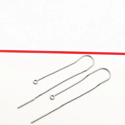 1Pair Solid 925 Sterling Silver Earring Wire Open Loop DIY Jewelry Making for Women Accessories Finding Hypoallergenic 1 Pair