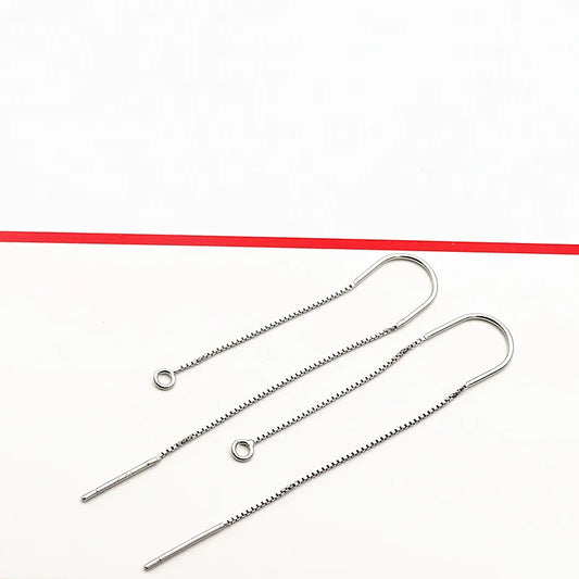 1Pair Solid 925 Sterling Silver Earring Wire Open Loop DIY Jewelry Making for Women Accessories Finding Hypoallergenic 1 Pair