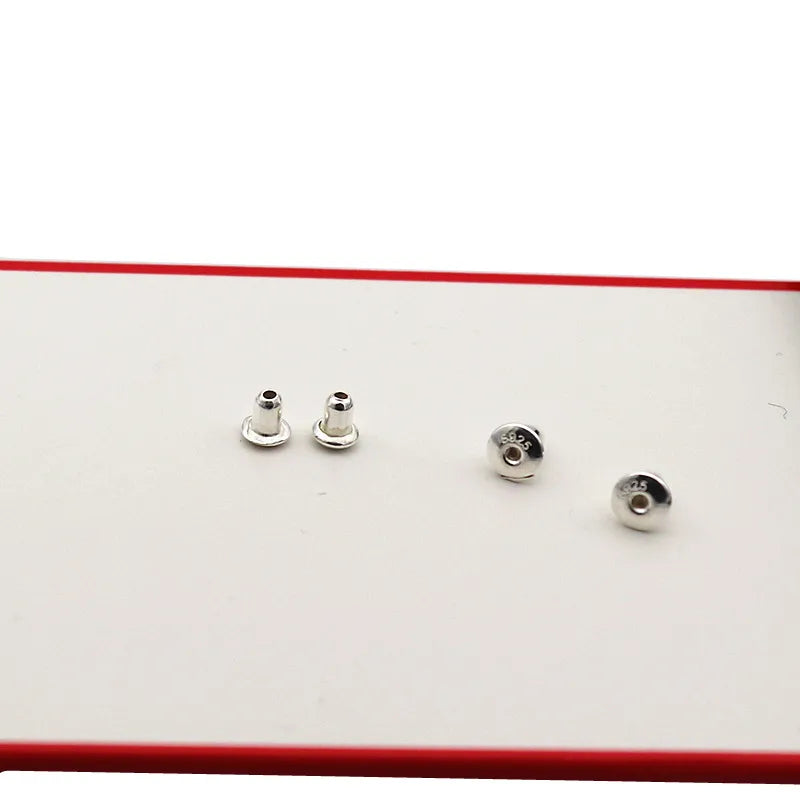 2/2.5mm Earnut for Studs Solid 925 Sterling Silver Earring Back Friction Stopper DIY Jewelry Making Accessories Supplies Finding