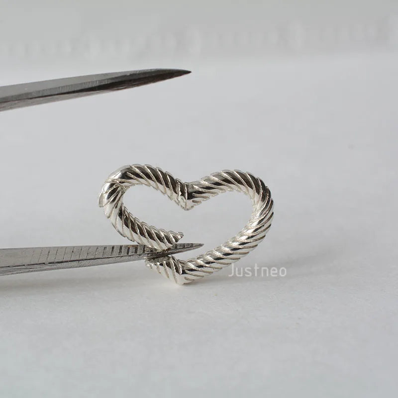 Solid 925 Sterling Silver Spring Rings, Spring Snap Clip Hooks silver Metal Split Rings Small Clamp Clasp for Jewelry Making
