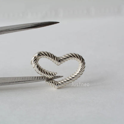 Solid 925 Sterling Silver Spring Rings, Spring Snap Clip Hooks silver Metal Split Rings Small Clamp Clasp for Jewelry Making
