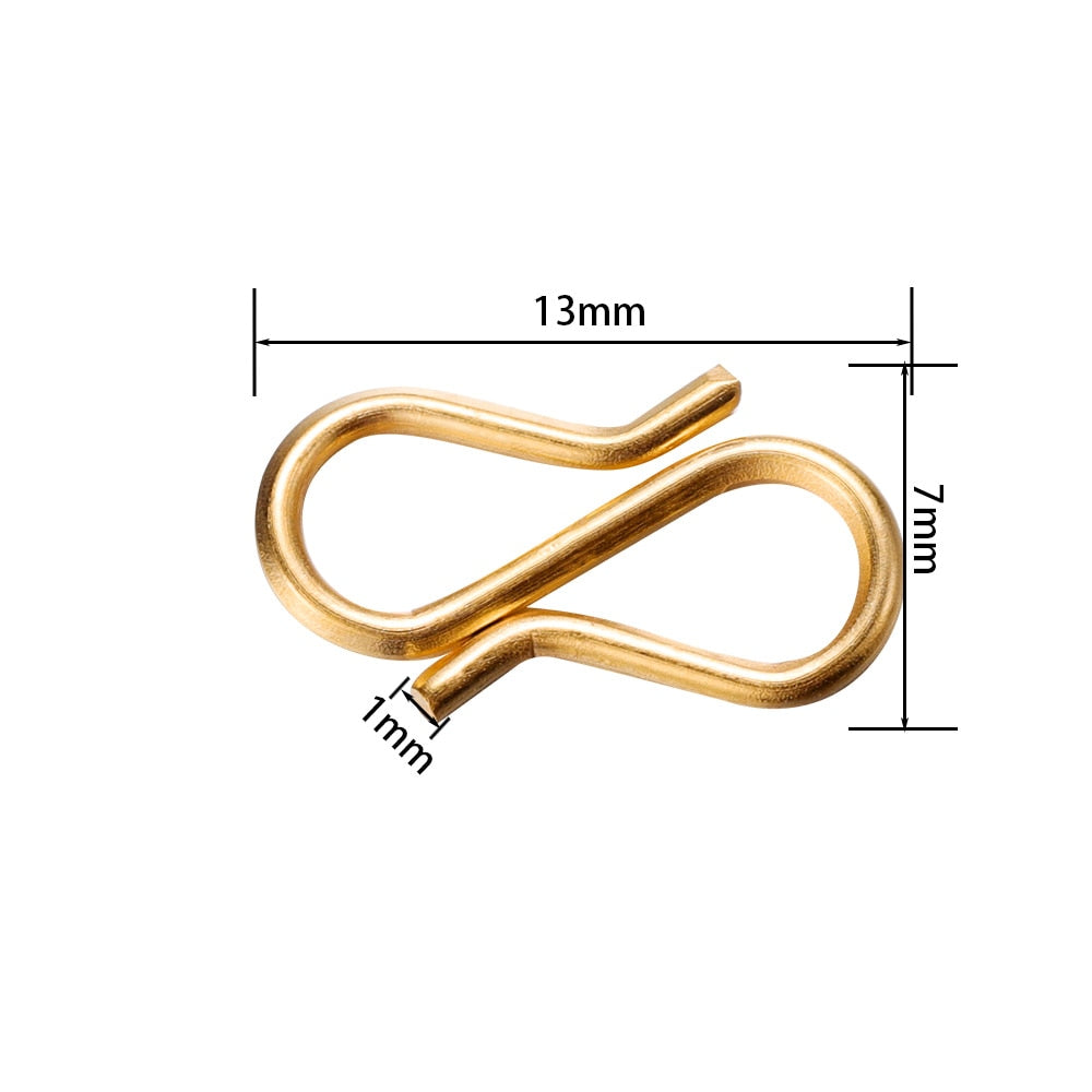 Gold S Shape End Clasps, 20pcs