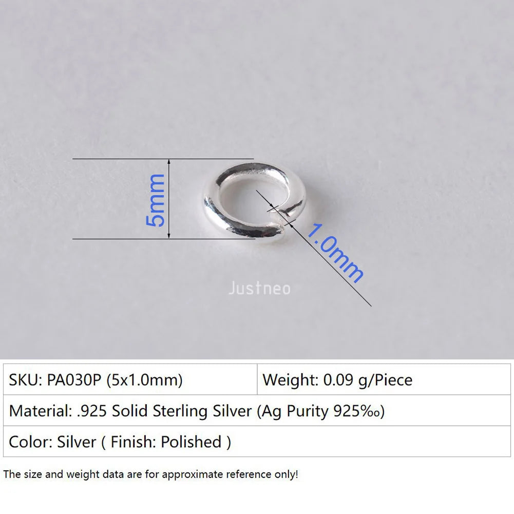 925 sterling silver open jump rings for jewelry making, silver beadnova open jump rings for Jewelry Making Necklace Repair