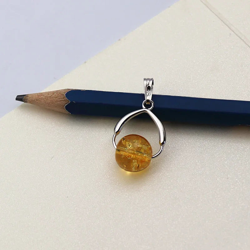 22mm Solid Sterling Silver Bail Pendant Connector Pinch Bail for Round Beads Jewelry Necklace Pendant Making Components DIY