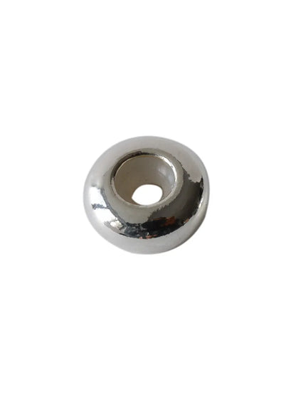 Solid 925 Sterling Silver Rubber Stopper Beads, Stopper Clip Beads Charms with Rubber inside fit Bracelets necklaces For Jewelry