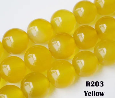 Agate Beads 10mm Semi-precious Stone Loose Beads Round Balls for Beaded Necklace Bracelet Earring Handmade Jewelry DIY