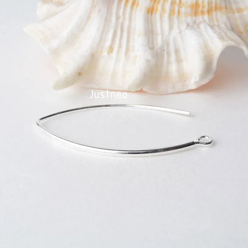 ear hook, solid 925 sterling silver earring wire hooks, sterling silver earring findings components, Jewelry DIY Findings