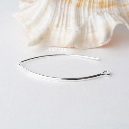 ear hook, solid 925 sterling silver earring wire hooks, sterling silver earring findings components, Jewelry DIY Findings