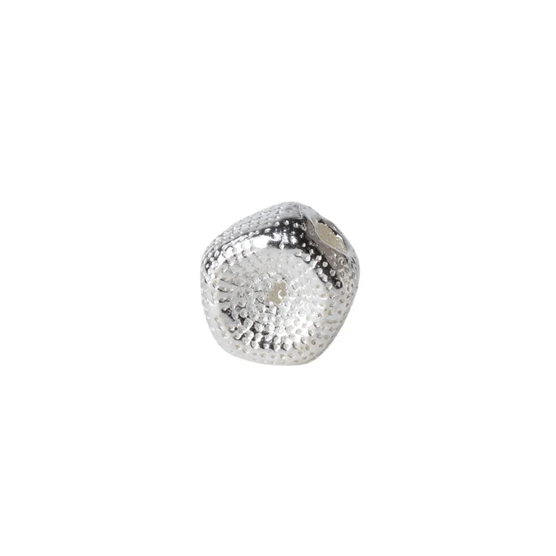 solid 925 sterling silver Pentagon charm beads, spacer loose bead with 1.6mm hole jewelry diy components accessories