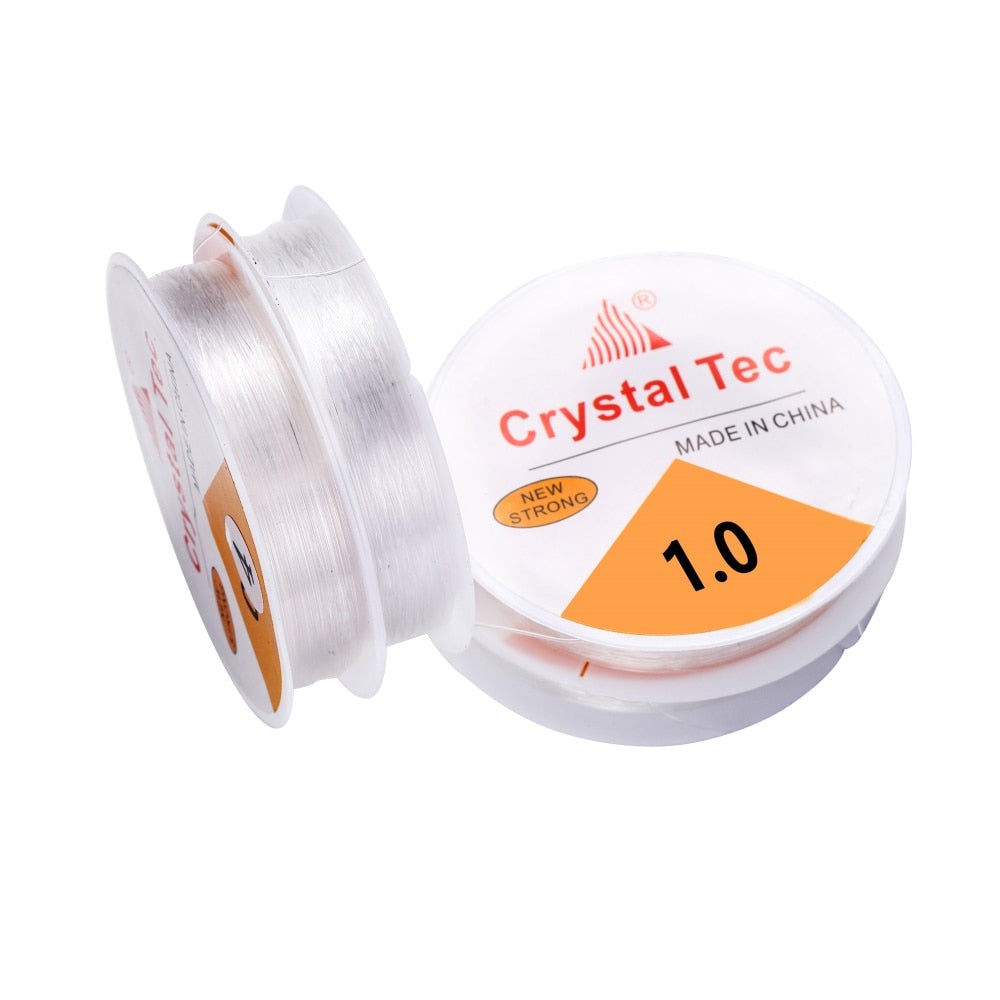Cordon élastique élastique en cristal transparent, 20 à 100 mètres