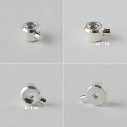 Sterling Silver Cord End Crimp Bead for jewelry making