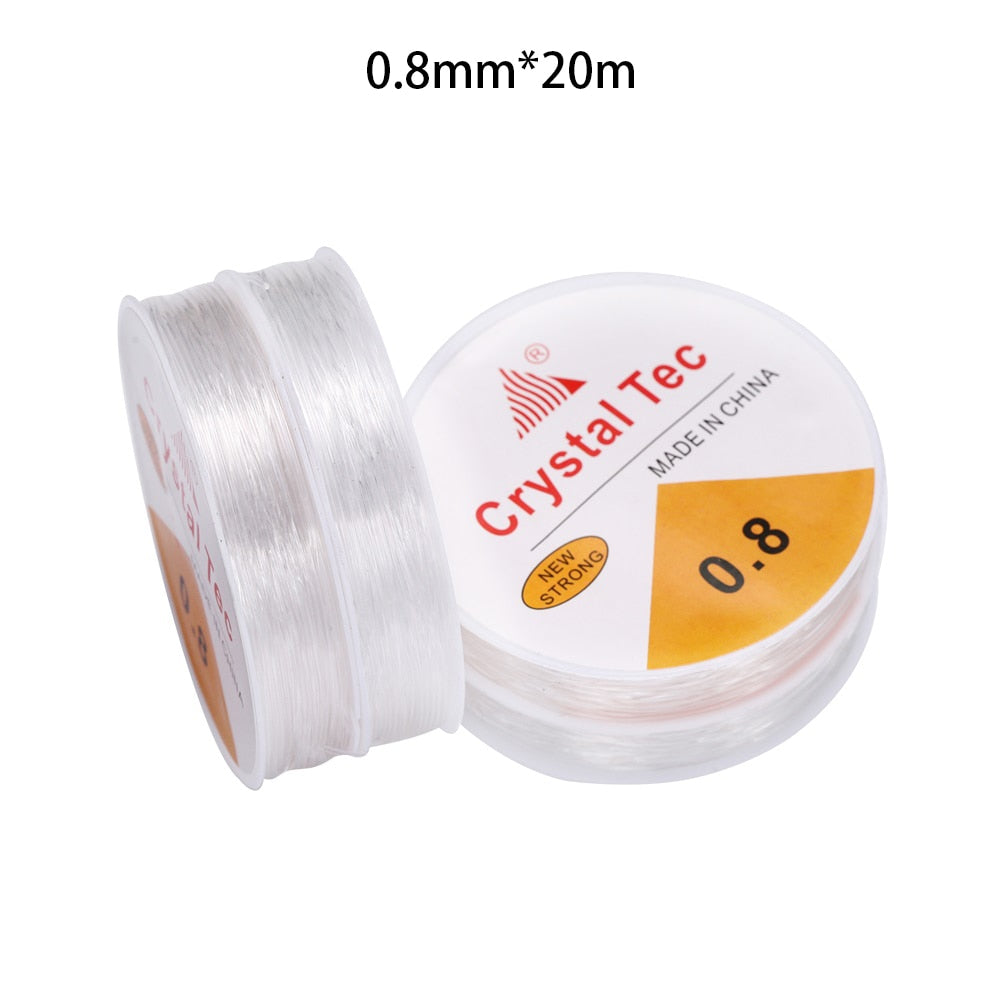 Cordon élastique élastique en cristal transparent, 20 à 100 mètres