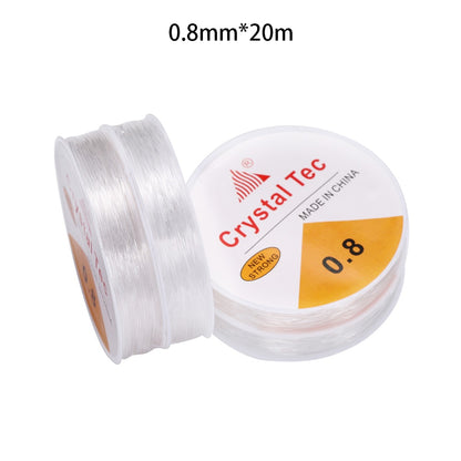 Cordon élastique élastique en cristal transparent, 20 à 100 mètres