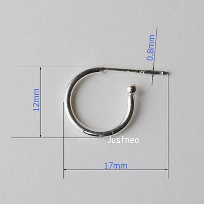 Solid 925 Sterling Silver Earring Findings Eearwire Hook with Pin for Women Earring Jewelry DIY ,1pair