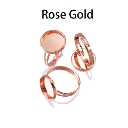 10pcs Adjustable Ring Base for Glass Cabochons