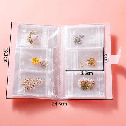 Livre de rangement de bijoux pour présentoir de boucles d'oreilles