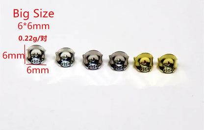 925 Sterling Silver Frictionless Earring Back Butterfly Stopper DIY Accessories for Jewelry Making Components  Earplug 1 Pair