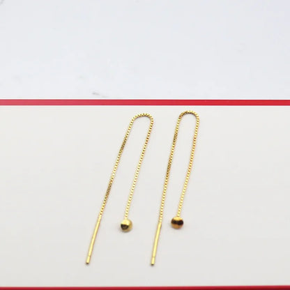 1 Pair Solid 925 Sterling Silver Earwire with Headpin EarThread Round Beads Jewelry Making DIY Finding Component Dangle Earring