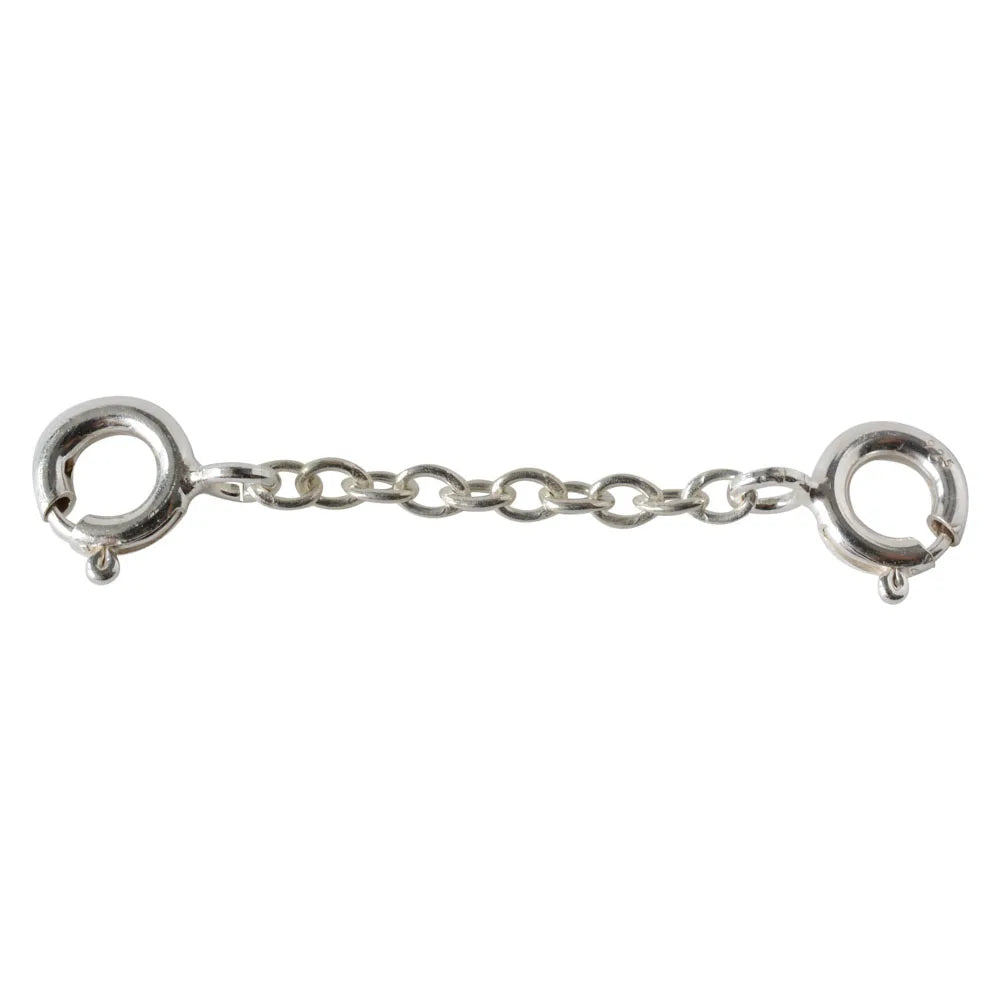 Solid 925 Sterling Silver Necklace Extenders, Durable Strong Removable Necklace Bracelet Anklet Extension for Jewelry Making