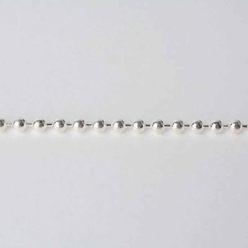 Solid 925 Sterling Silver ball Chain Loose Link Rope for Jewelry Diy Components and Findings