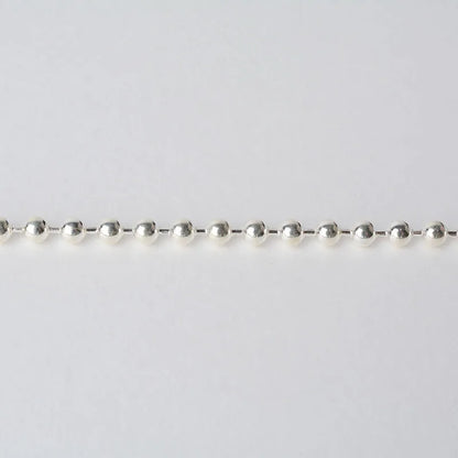 Solid 925 Sterling Silver ball Chain Loose Link Rope for Jewelry Diy Components and Findings