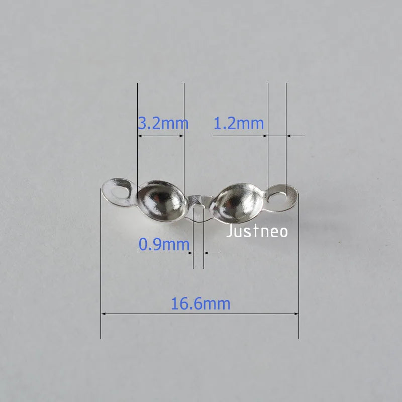 925 Silver Knot Cover Necklace End Cap Crimp Beads for Jewelry Making, DIY jewelry making accessories Crafts