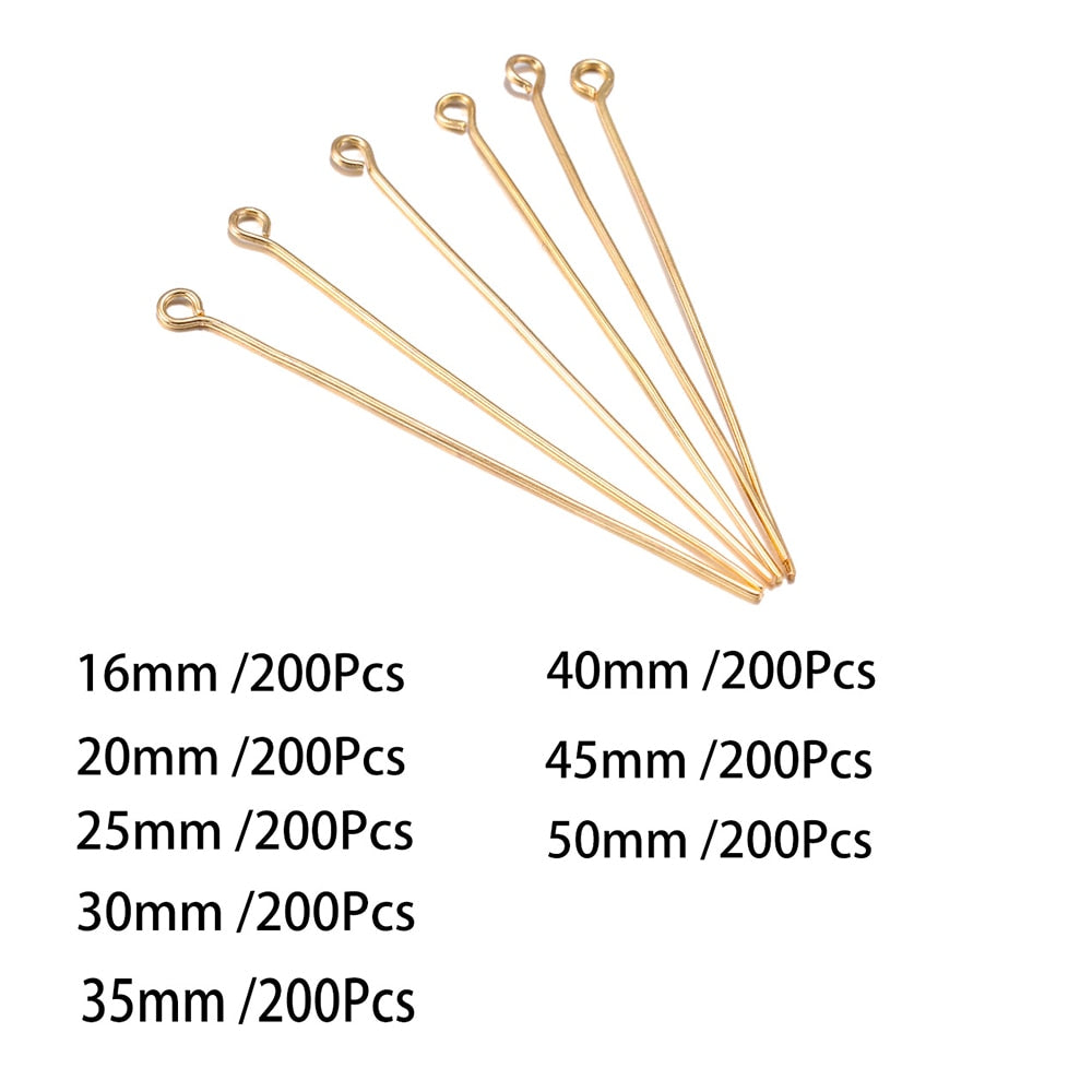 10-50mm Head Pins Connectors, 200pcs