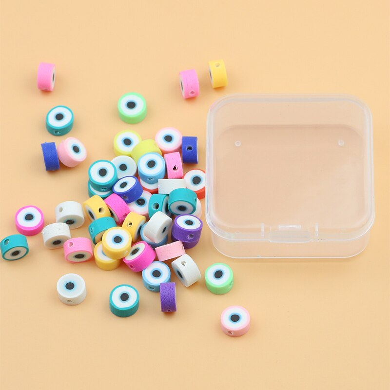 50pcs Eye Design Polymer Clay Beads DIY Kit