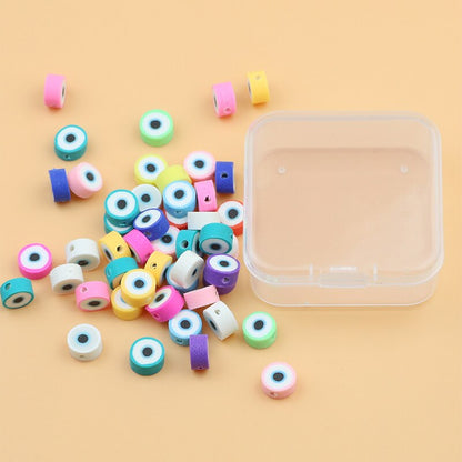50pcs Eye Design Polymer Clay Beads DIY Kit