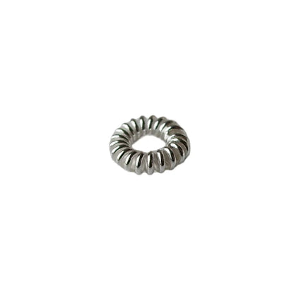 5mm solid 925 sterling silver closed coil jump ring spacer beads,silver jewelry findings/components ,1 piece